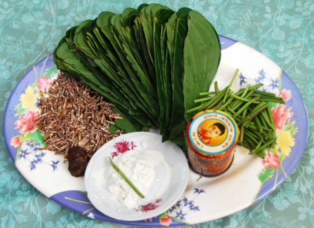 Attractive offering of betel leaves at a Bangladeshi wedding